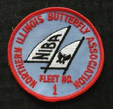 c1970 "NORTHERN ILLINOIS BUTTERFLY ASSOCIATION" NIBA FLEET No. 1 JACKET PATCH IL