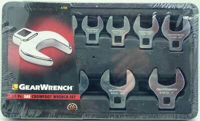 GearWrench 3/8'' Drive SAE Crowfoot Wrench Set 3/8'' to 1'' 81908