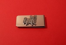 Papillon Dog Pewter Motif Money Clip Mum Dad Gift Vet Pet Christmas Gift NEW