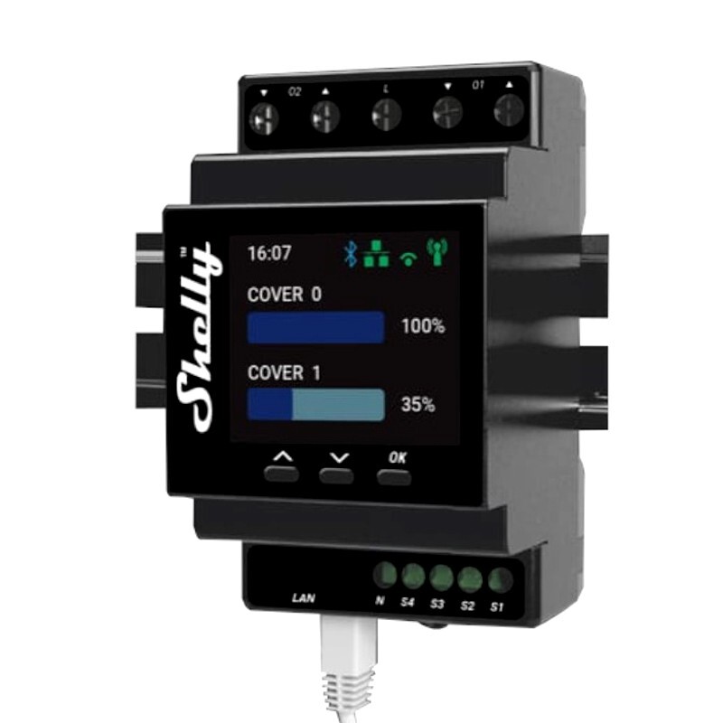 Shelly Pro Dual Cover e Shutter PM con Misurazione della Potenza WiFi LAN e Ble