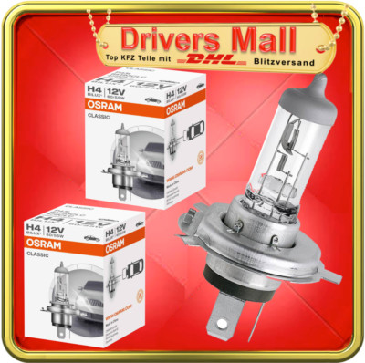 2x Osram H4 64193 12V 60/55W Glühlampe Glühbirne CLC Classic Lampe Birne KFZ