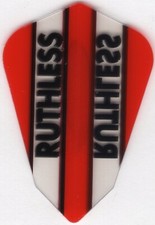 Red and Clear Fantail RUTHLESS Dart Flights: 3 per set