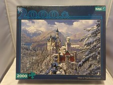2000 PIECE JIGSAW PUZZLE WINTER AT NEUSCHWANSTEIN CASTLE  POSTER COMPLETE