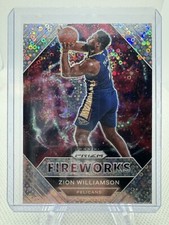 2020-21 Panini Prizm #30 Zion Williamson Fireworks Fast Break Disco B1