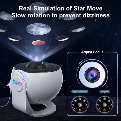 12IN1/Astronaut LED Sternenhimmel Projektor Lampe Nebula Planetarium Nachtlichte - Bild 6 von 15