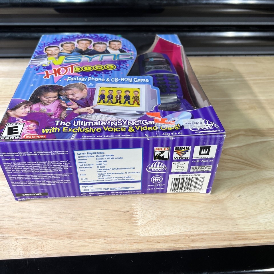 NSYNC Hotline Fantasy Phone and CDROM Game (PC, 2001) 76930997277 eBay
