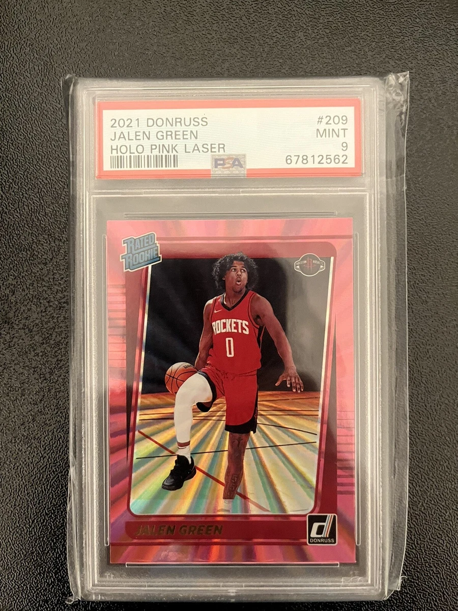 2021-22 Donruss pink holo laser Jalen Green PSA 9