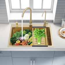 Kitchen Sink Stainless Steel Sink Drop In Single Bowl Rectangular Kitchen Sink