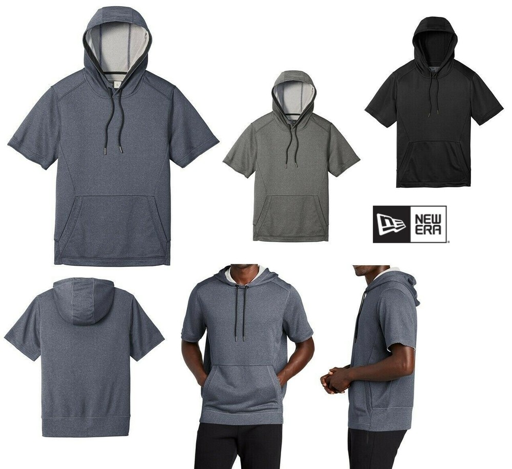 MEN'S PERFORMANCE FRENCH TERRY HOODIE, HOODY, SHORT SLEEVES POUCH POCKET, XS-4XL