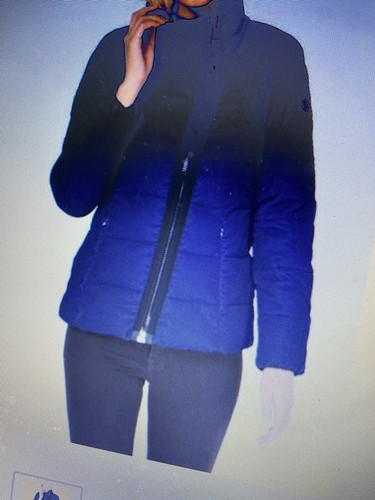 CALVIN KLEIN ASYMMETRICAL VELVET PUFFER COAT. UK SIZE 14 US SIZE XL COLOUR BLACK - Picture 11 of 11
