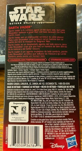 Star Wars Darth Vader 6" Actionfigur mit Lichtschwert Neu Originalverpackt Disney Hasbro - Bild 3 von 4