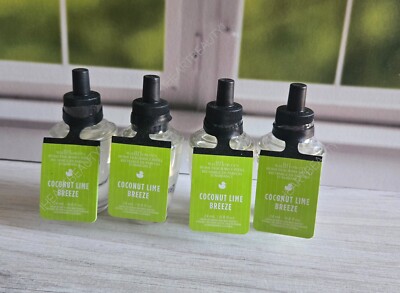 bath and body works coconut lime breeze wallflowers home fragrance refill x4