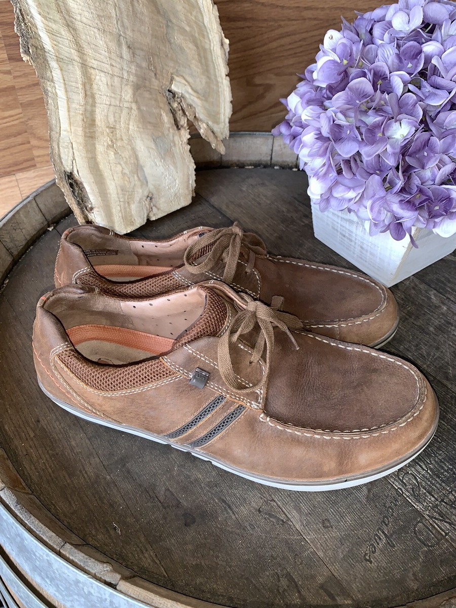 Clarks Unstructured Brown Leather Casual Lace Up Oxfords  display picture 1