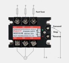 1PC  PQSSR-3ZFP 40A non-contact Motor forward and reverse solid state relay