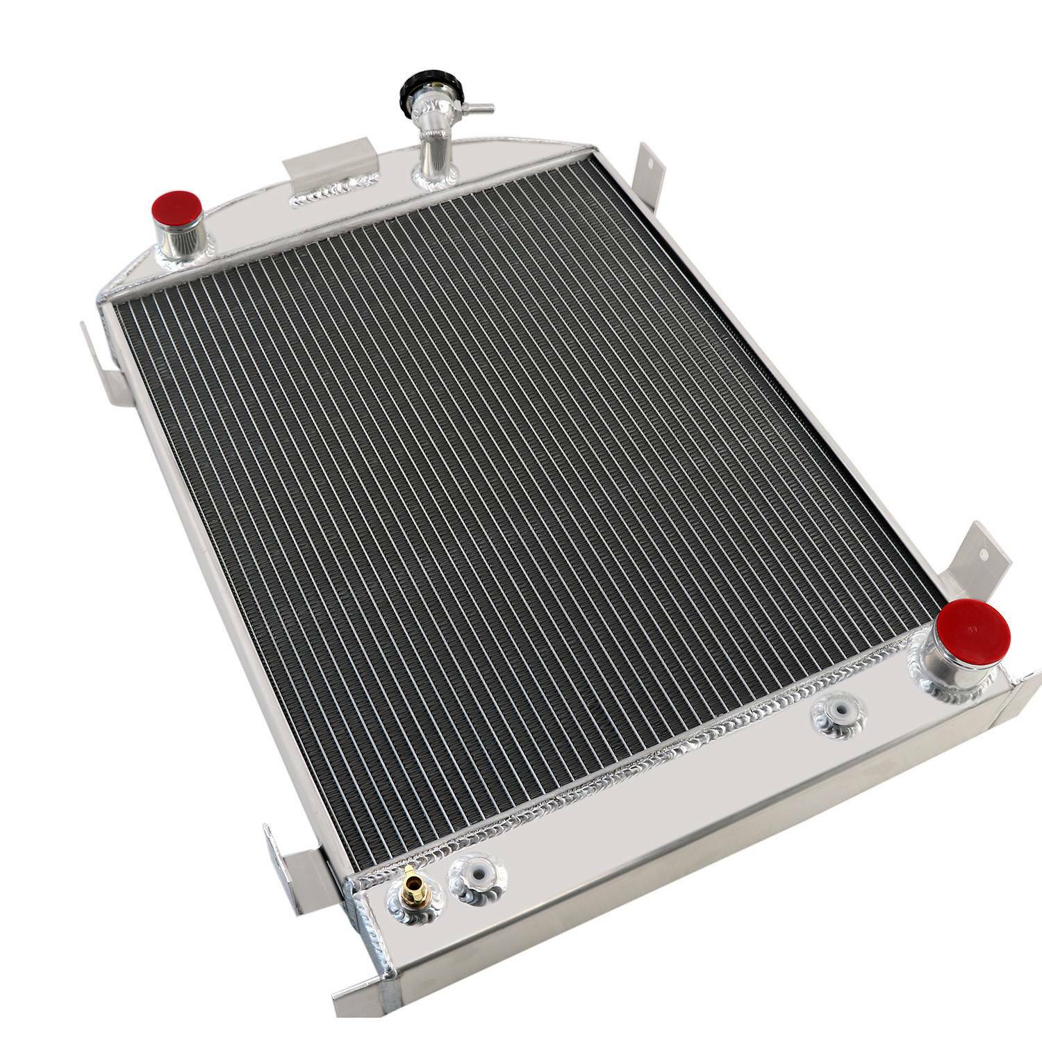 4 Rows Full Aluminum Radiator For 1930-1931 Ford Model A GM Chevy V8 ...