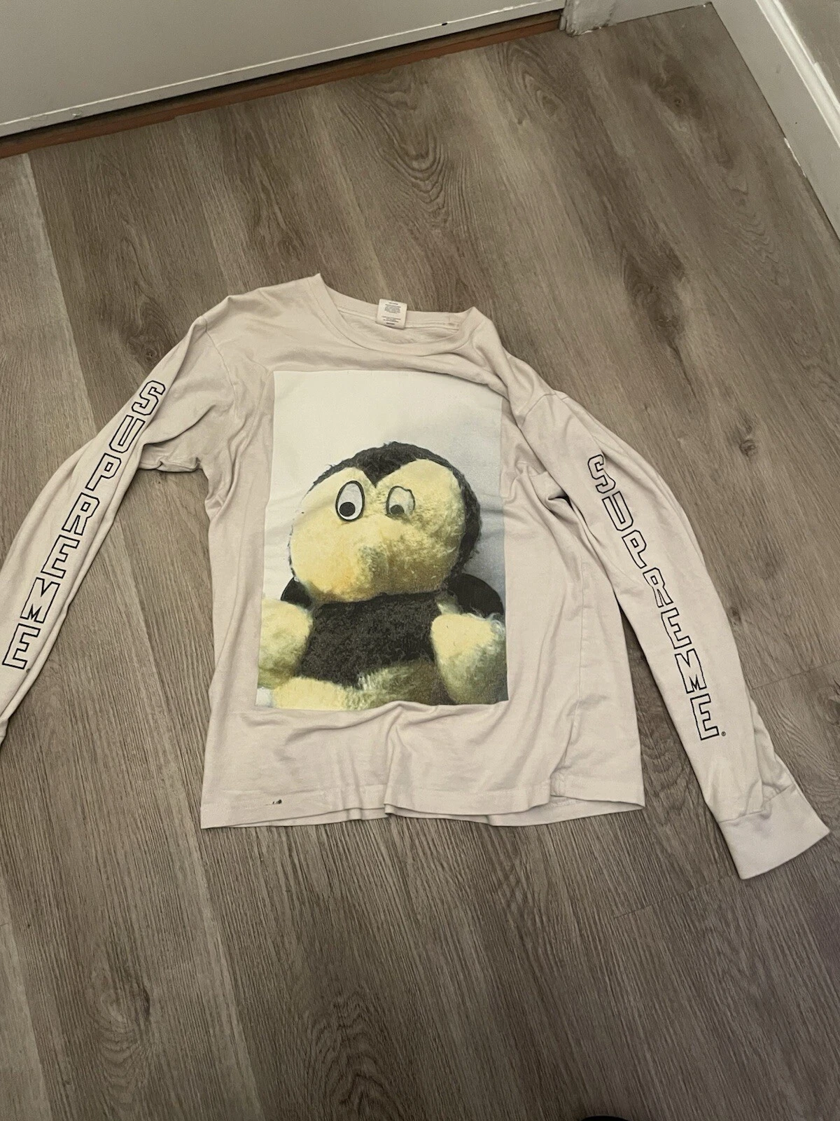 Supreme Mike Kelley Ahhyouth ! Chemise grise homme manches longues col ras du cou taille S