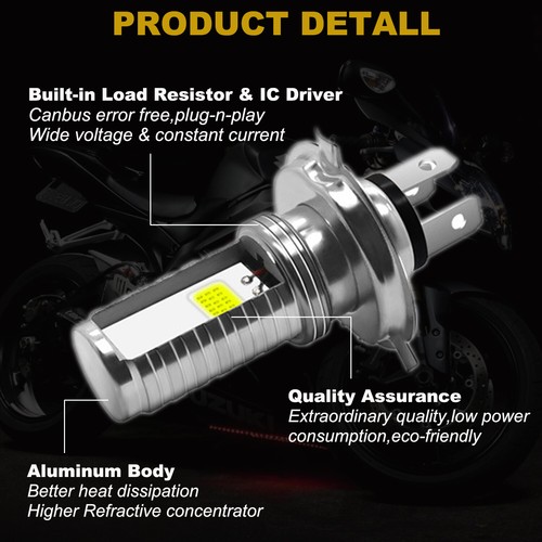 White LED Headlight Bulb Lamp Light For Polaris Indy XLT 600 1995-1998 - Picture 3 of 8