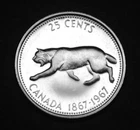 1967 25¢ silver proof like coin from the set in mint cello  MS UNC