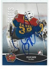 Oscar Dansk Signed 2012/13 Heroes and Prospects Card Vegas Golden Knights