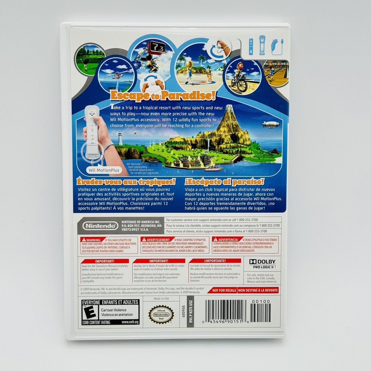 Wii Sports + Resort Combo 2 in 1 Disc Bundle with Original Sleeve