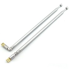 2 Pack AM FM Antenna 4 Sections Telescopic Antenna for Radio TV Receiver