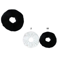 12pcs Black Whit Hair Scrunchies Velvet Elastic Hair Bands Scrunchy Rope Ties 5"