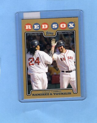 Manny Ramirez Kevin Youkilis Classic Combo Red Sox 2008 Topps Gold # 258  /2008
