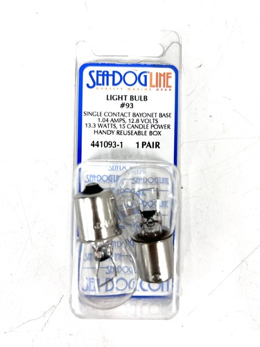 Sea Dog Line 441093-1 , Single Contact Light Bulb 12.8V - 3 Pack - Foto 2 di 3