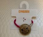 Gymboree Hair Elastic Hot Pink with Sparkly Smiley Face — photo 1