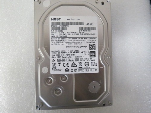 HITACHI HGST HUS726060AL5211 6TB 7200 RPM 128MB CACHE SAS 12GB/S 3.5" INTERNA