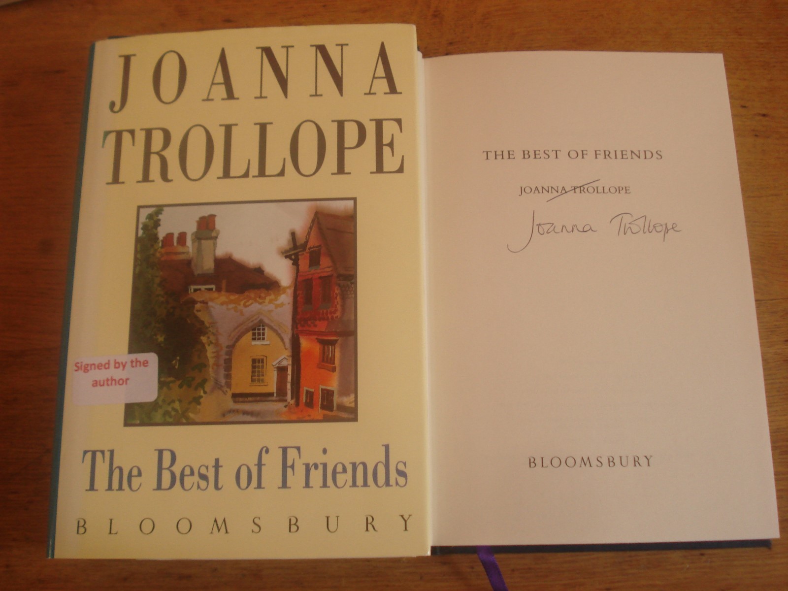 The Best of Friends - Joanna Trollope (Hardback, 1995-SIGNED COPY, F/E.H/B