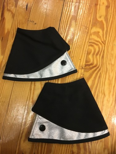 Black Gauntlets with Silver Trim by DeMoulin - Band, Theater, Costume