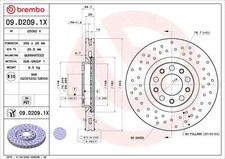 BREMBO 2X Disques De Frein Avant Ventilés Revêtus Pour Fiat 500X Jeep Compass