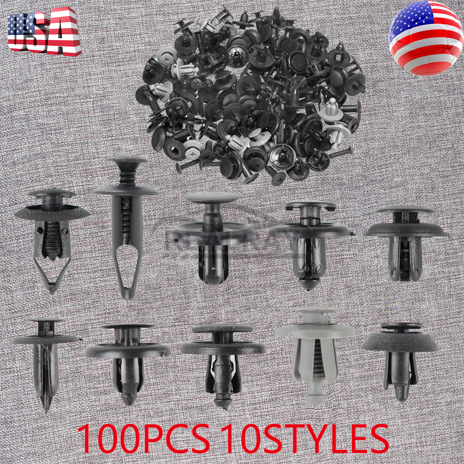 100X Rivets Bumper Fender Clips For Nissan Maxima Murano Pathfinder