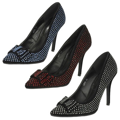 Anne Michelle Damen Diamantierte Schleifen Detail Party Schuhe