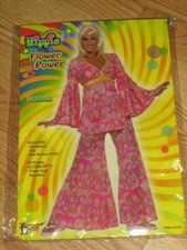 Hippie generation flower power 60s 70s costume bell bottoms ladies Halloween