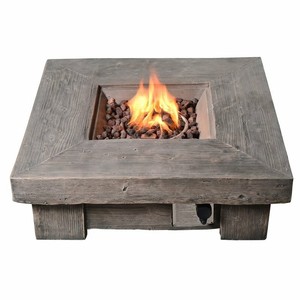 Peaktop Retro Square Propane Gas Fire Pit In Wood 816780021421 Ebay