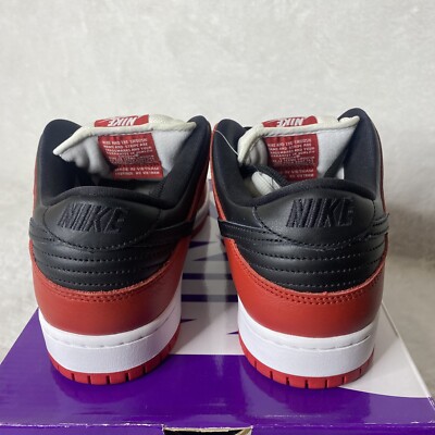 Nike SB Dunk Low Pro Chicago J Pack Bred Black Red Men Size 11