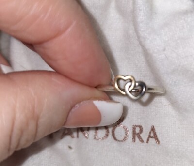 Pandora Entwined Hearts Set Ring 58 And ALE S925