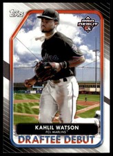 2022 Topps Pro Debut #DB-4 Kahlil Watson Draftee Debuts FCL Marlins Baseball