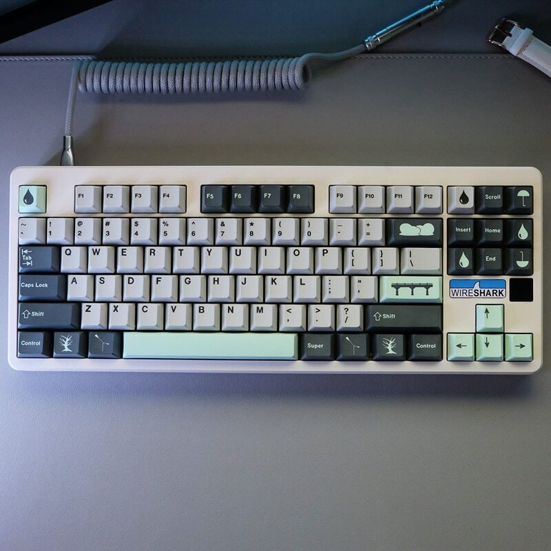 140 Keys/Set Rainy Day Theme Custom Keycaps For Mechanical Keyboard Korean