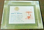 <!--F#f_0-->C0IN USED BY JOHN C.MACKIE,COIN USED FROM MI. BELL 3 MILLIONTH PHONE PEPERWEIGHT<!--F/-->