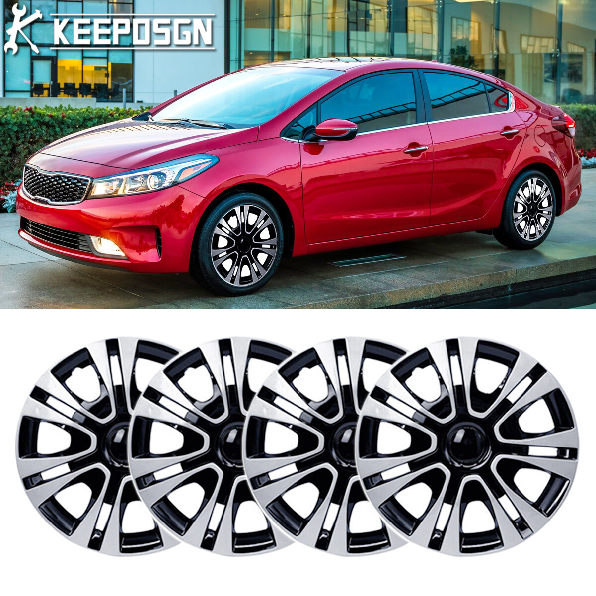 For KIA Forte Forte5 0923 R15 Steel Wheel 4pcs 15" ABS Wheel Covers