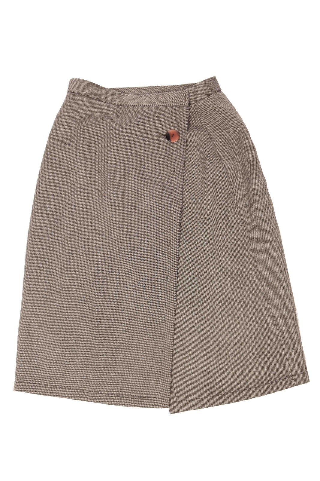 Gonna avvolgente vintage YVES SAINT LAURENT Rive Gauche grigio marle taglia 42 YSL SK128