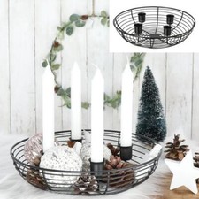 Adventskranz  Metall schwarz für Stabkerzen  28 cm ø Sonderpreis SALE