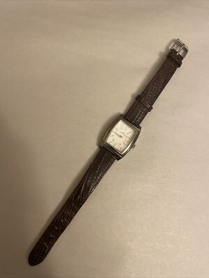 Anne Klein Y121E 10/6985S Ladies Watch Brown Colored Reptile Embossed Leather