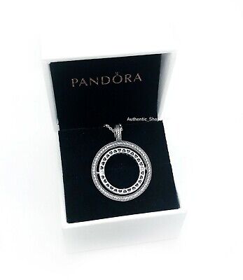 NEW 100% PANDORA 925 Spinning Hearts Logo Circle Pendant NEW 100% PANDORA 925 Spinning Hearts Logo Circle Pendant