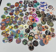Vintage Lot Of POGS - 133 Retro 1990 s Pog Game Sports Jurassic Park Jetty Eddie