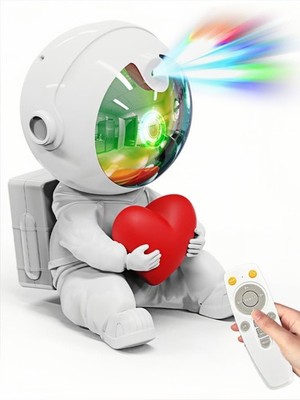 Aurora Projector Galaxy Night Light - Astronaut Space Projector Adjustable He...