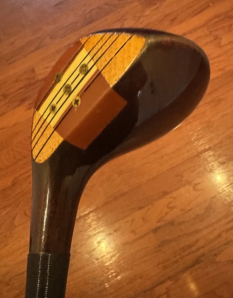 Persimmon 3 Wood & 5 Wood Oil Hardened “Set Up By Beryl” Unmarked Steel Shaft - Image 3 of 4